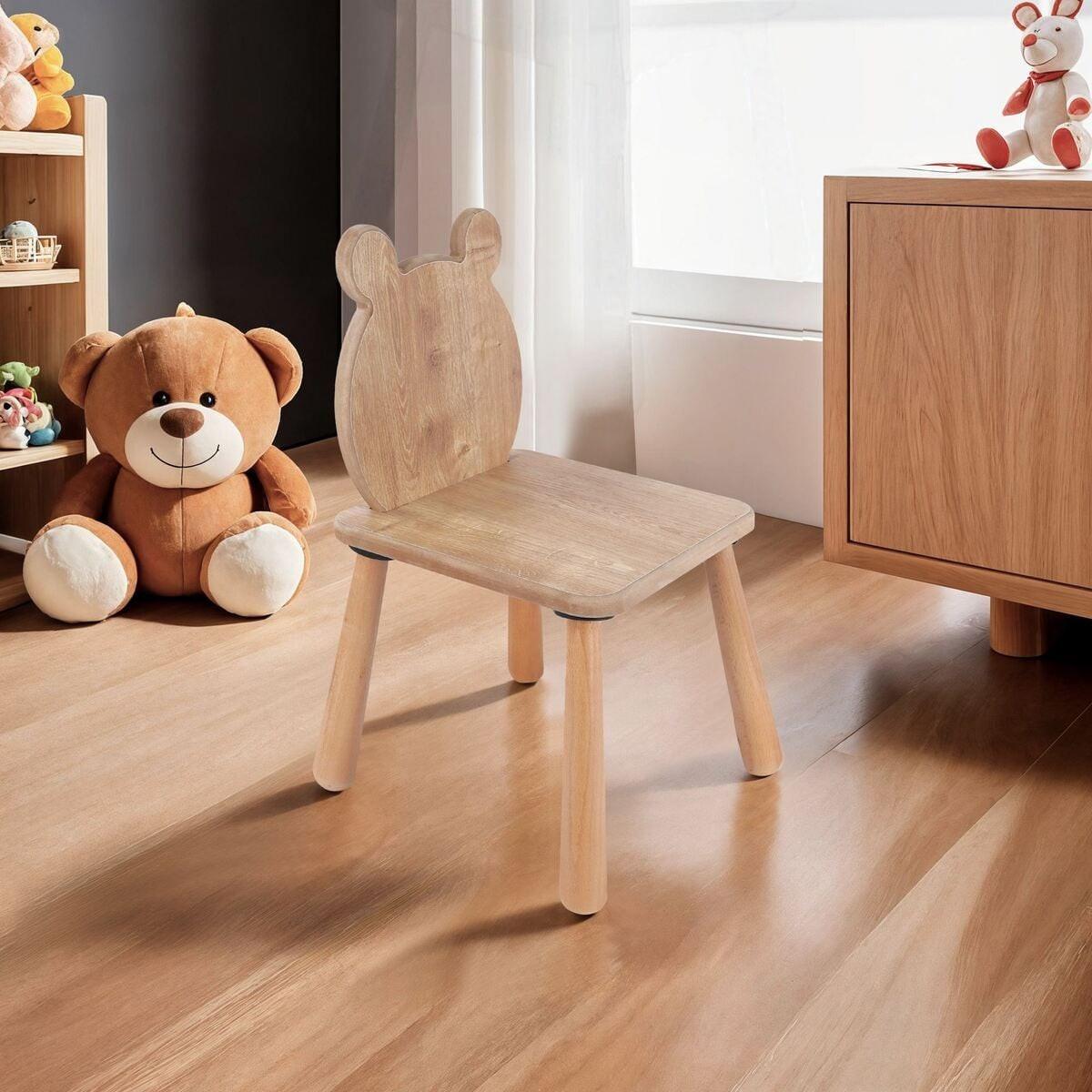 KINDERSTUHL mit bärenlehne 30/30/55 cm - Eichefarben, Holzwerkstoff (30/55/31cm) - Calicosy