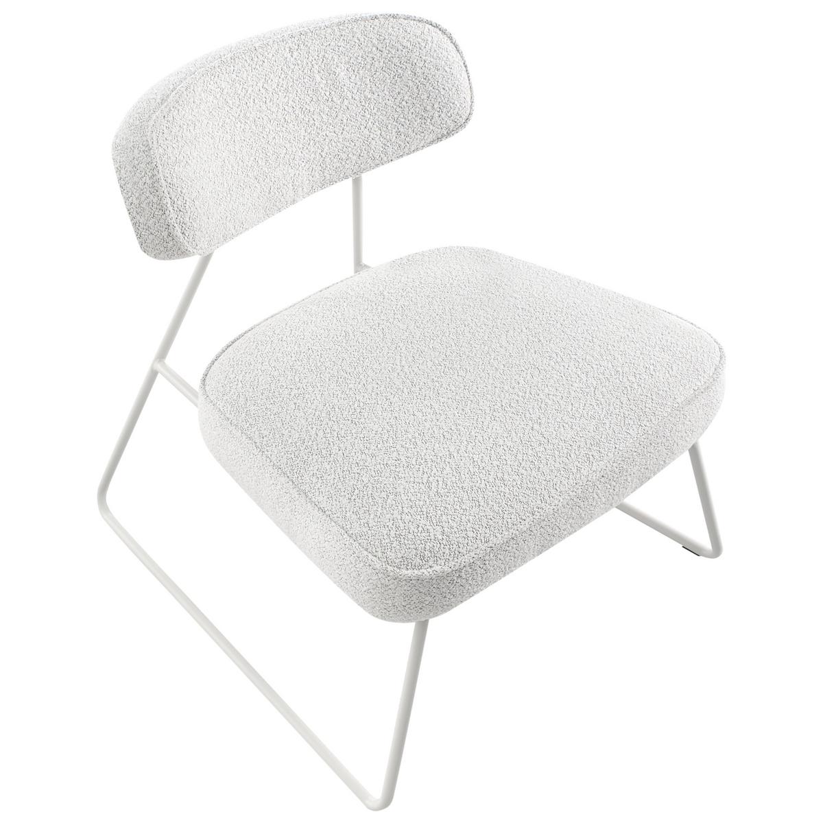 SESSEL 2er-Set Cremeweiß Frovi - Weiß, Textil (66/73/74cm) - Beliani