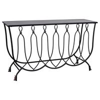 KONSOLE aus gealtertem schwarzen Metall 144x40x79 cm - Schwarz, Metall (40/144/79cm) - Wanderlust