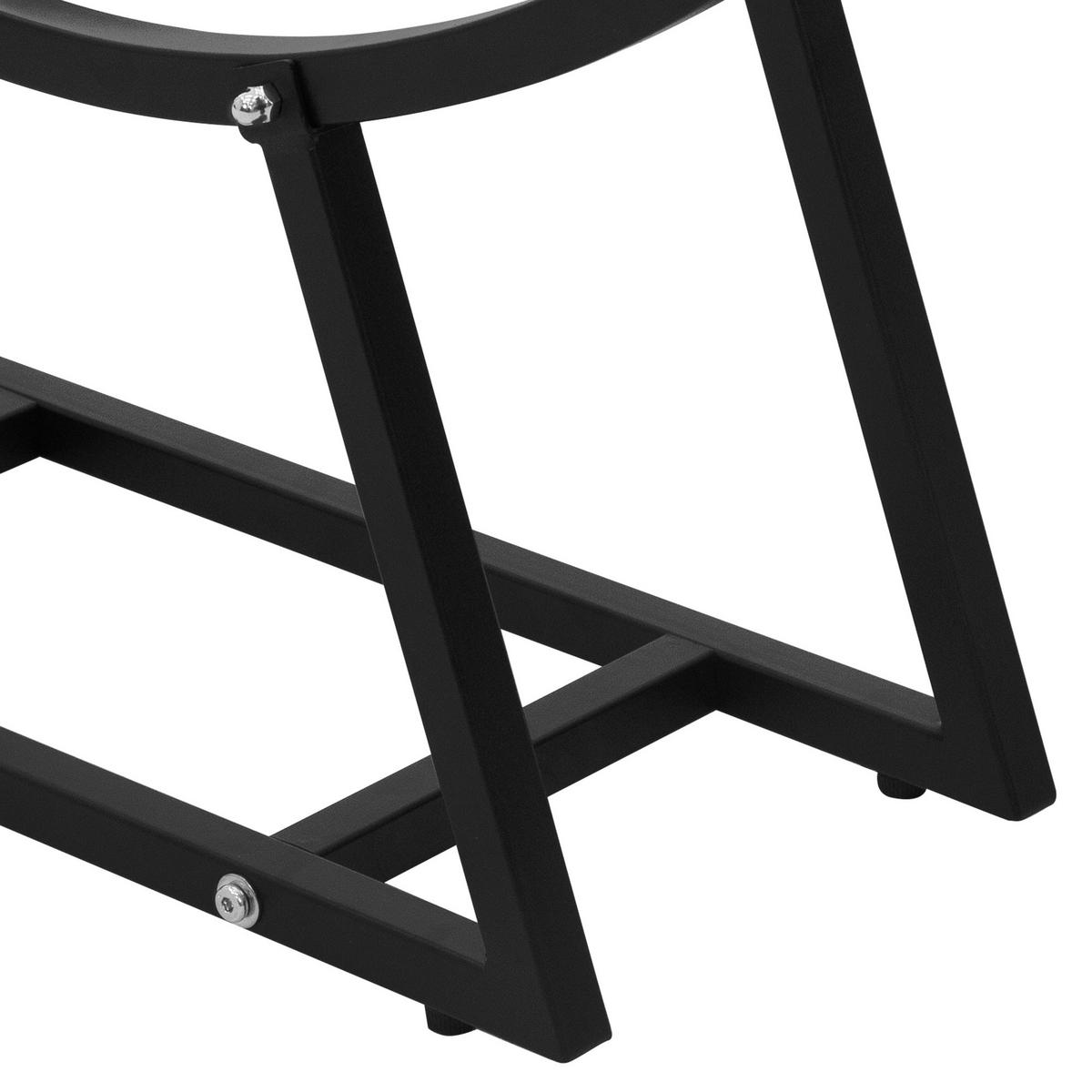 KAMINHOLZREGAL - Schwarz, Metall (21/55/94cm) - ML-DESIGN