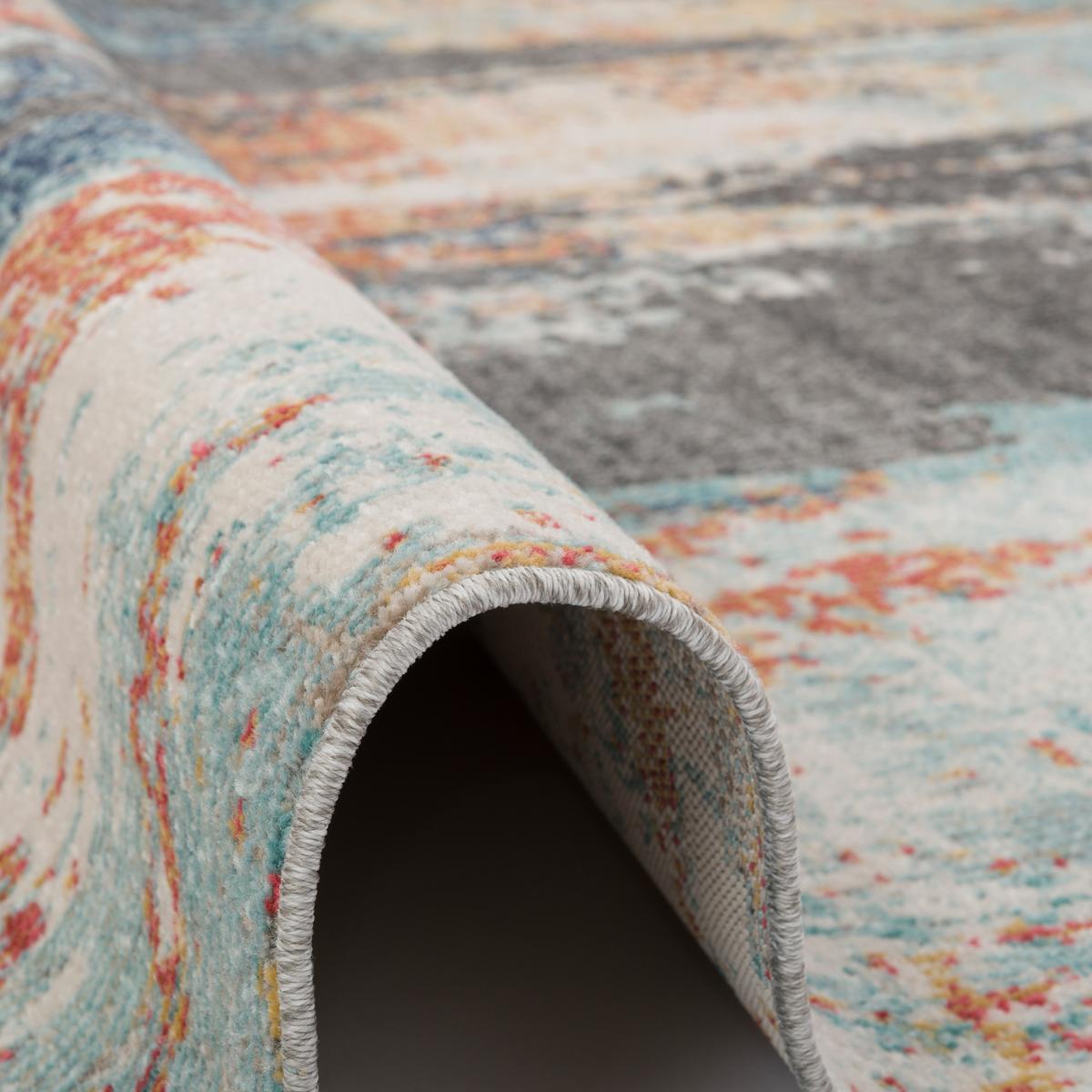 DESIGNER IN UND OUTDOOR TEPPICH VINTAGE MUSTER - Rotbraun, Textil (80/150cm) - Pergamon