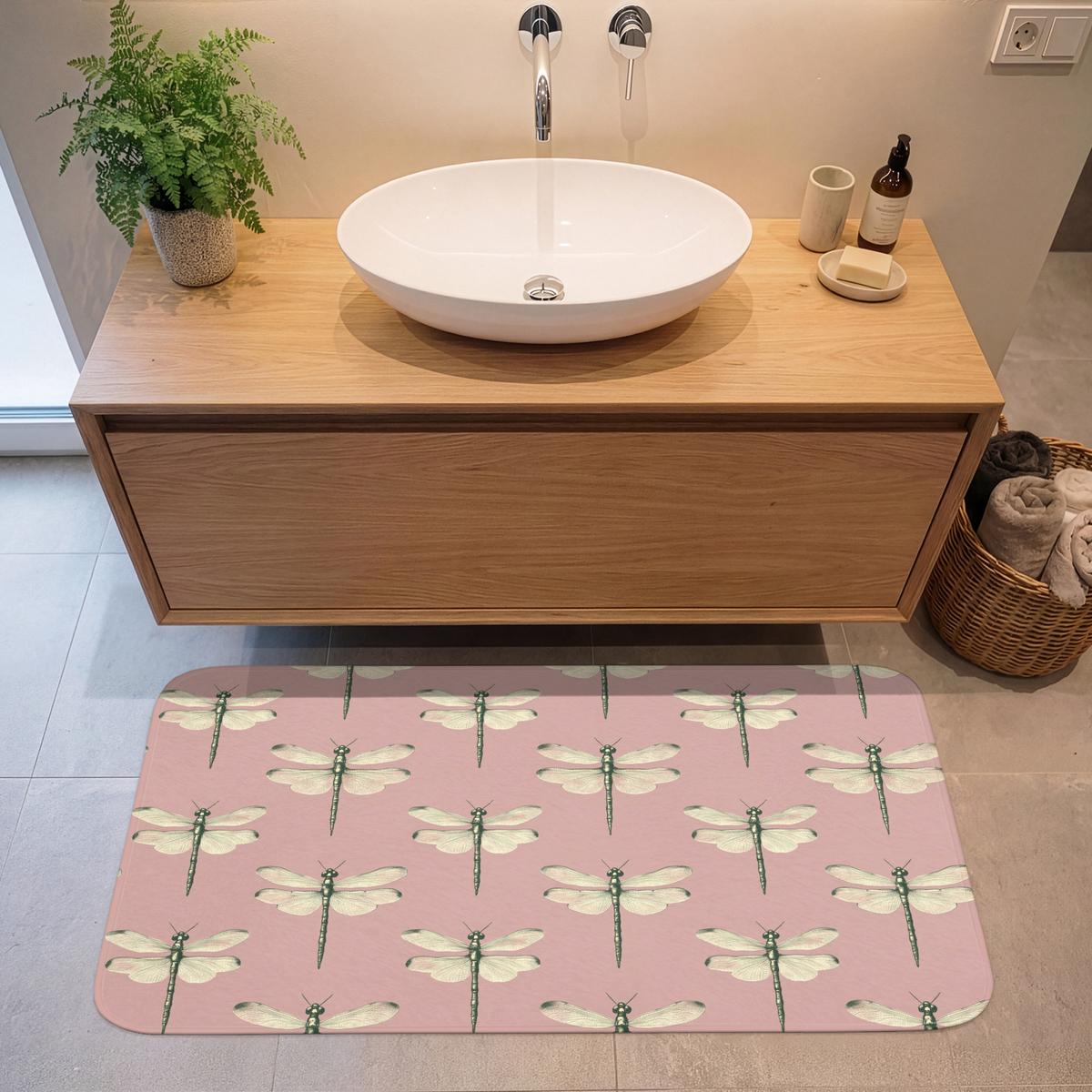 BADEMATTE Lillibells - Muster - Rosa 120x60 cm - Rosa, Textil (120/60cm) - OnlyWow