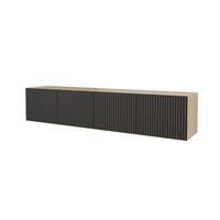 LOWBOARD NOA-2-W 2x100x40x40 cm - Artisan / Schwarz - Schwarz, Holzwerkstoff (200/40/40cm) - ALTDECOR