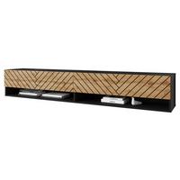 TV-LOWBOARD A180 MDF - Eiche Wotan/Graphitfarben, Holzwerkstoff/Kunststoff (180/30/33cm) - MIRJAN24