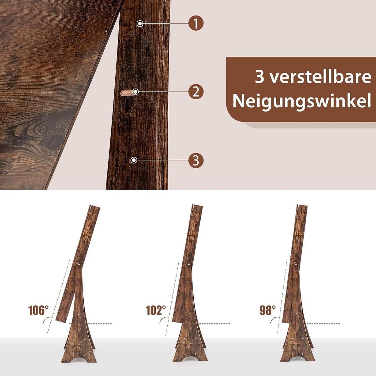 SCHMUCKSCHRANK 159cm Weiß - Weiß, Holz (41/159/36cm) - COSTWAY