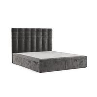 POLSTERBETT Callo mit Stauraum 200/200 cm Stahl im Lotta Stoff - Graphitfarben/Schwarz, Holz/Holzwerkstoff (200/200cm) - AltaBeds