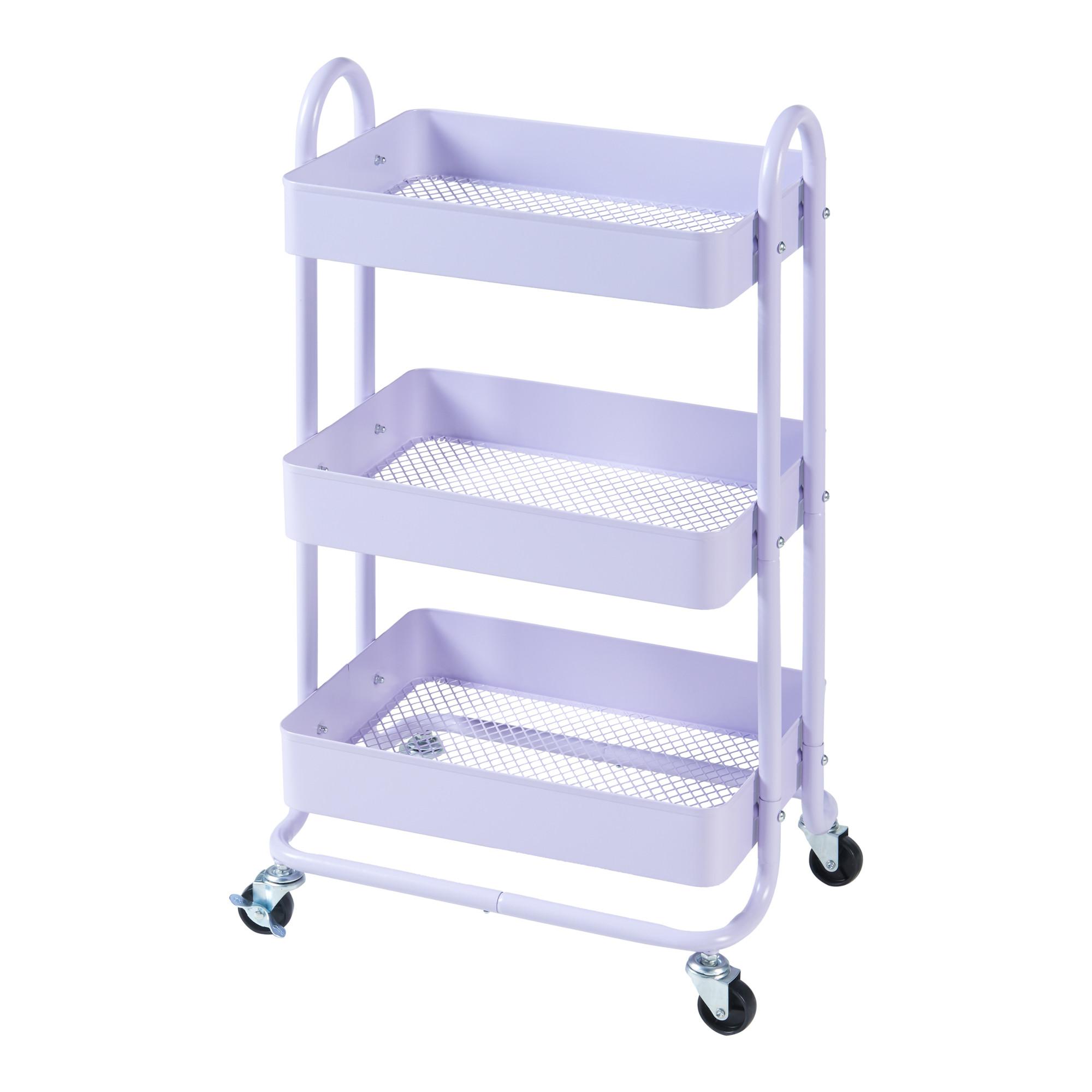 SERVIERWAGEN Pyhäntä - Lila, Metall (46/78.5/35cm) - [en.casa]