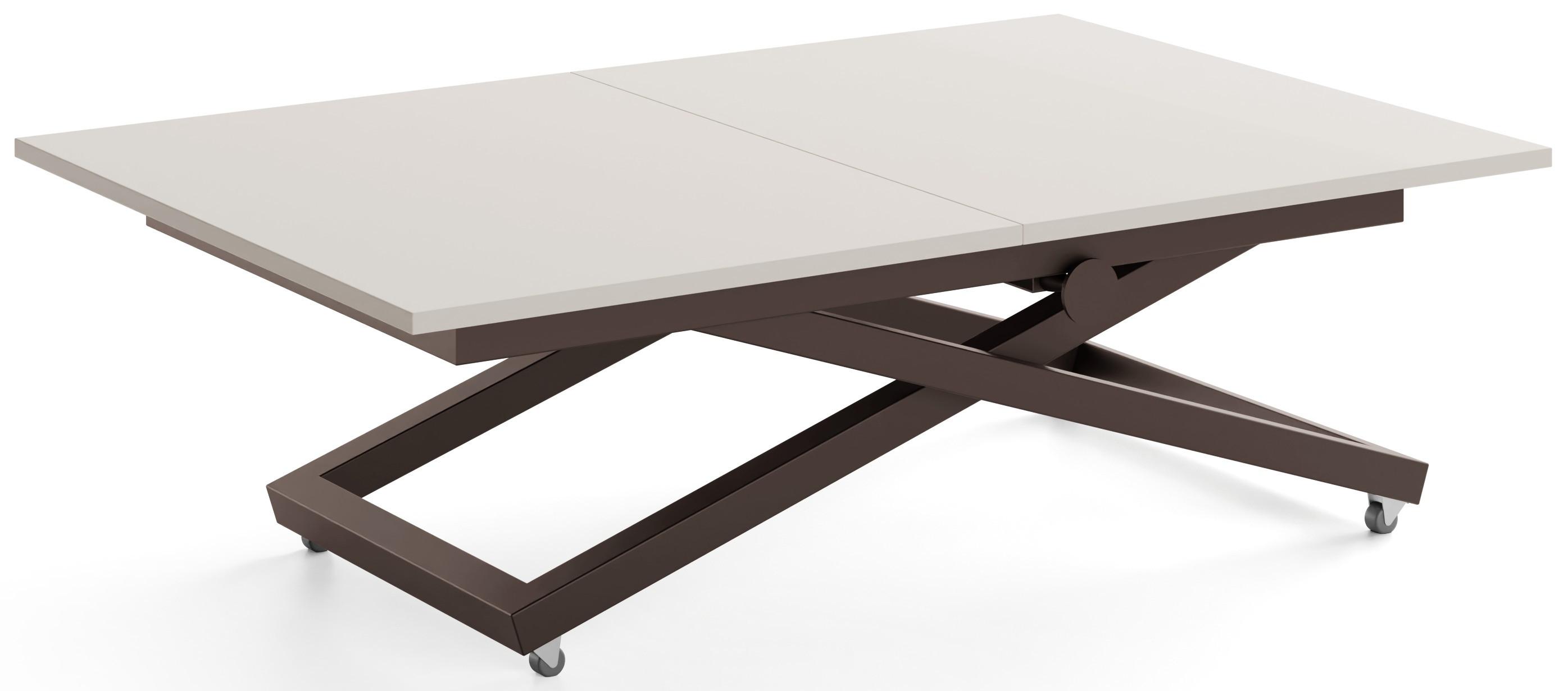 COUCHTISCH Axen höhenverstellbar ausziehbar, Kaschmir 120-160/80/38-75 cm - Kaschmir/Beige, Holzwerkstoff/Metall (80/160/75cm) - WFL GROUP