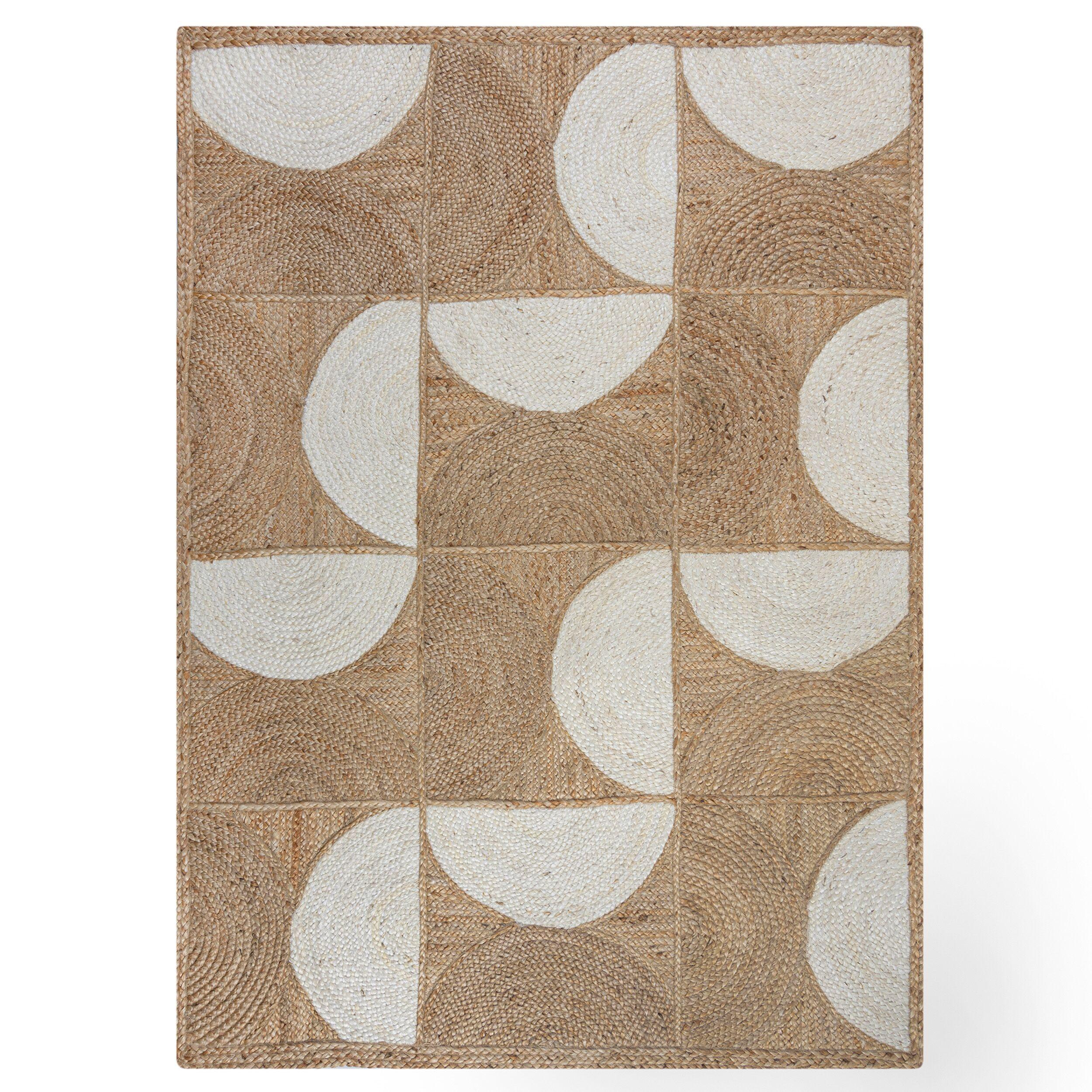 JUTETEPPICH handgewebt HOLT, geometrisch, Natur, 200 x 290 cm - Beige, Textil (200/290cm) - KADIMA DESIGN