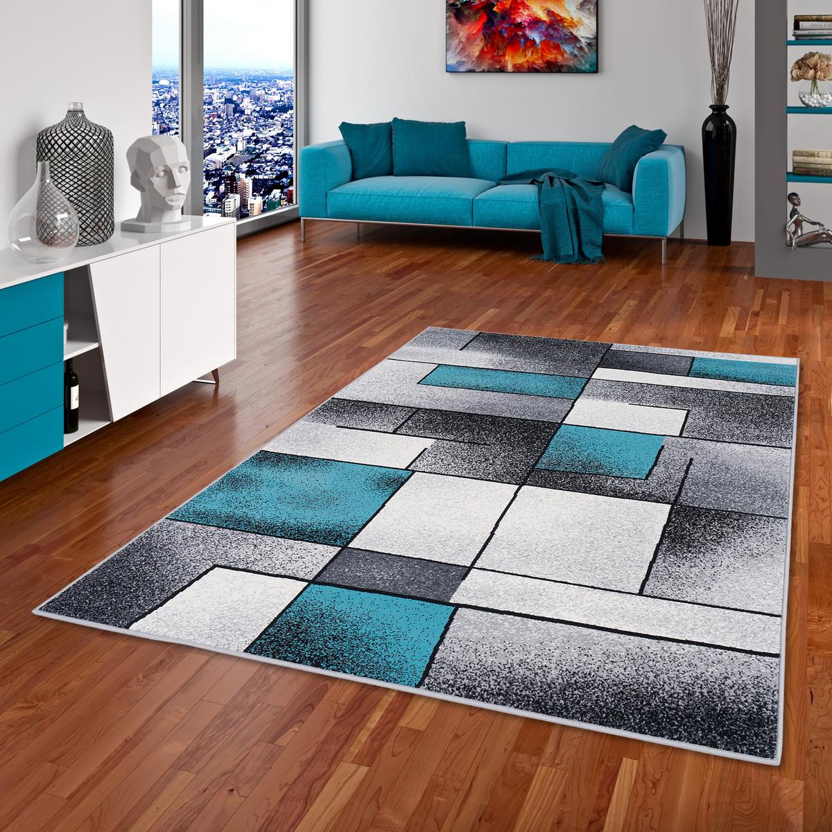 DESIGNER TEPPICH BRILLIANT FANTASY - Türkis, Textil (200/290cm) - Pergamon