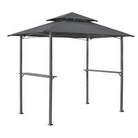 PAVILLON Parga - Dunkelgrau, Kunststoff/Metall (241/250/151cm) - [en.casa]