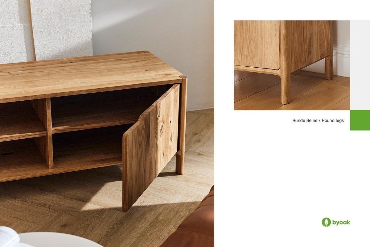 TV-SCHRANK PAUL Kernbuche - Kernbuche, Holz (111/48/50cm) - byoak