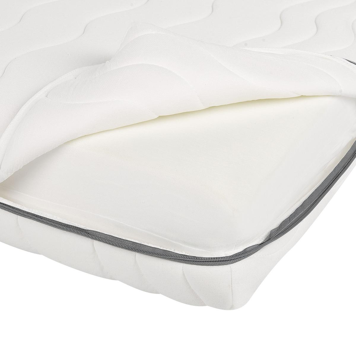 MEMORY-SCHAUMMATRATZE H2/3 Mittel 90/200 cm Serenity - Weiß, Textil (90/200cm) - Beliani