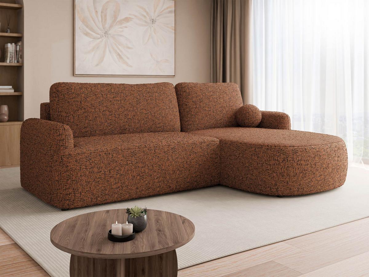 ECKSOFA Loridu, Seite: Rechts - Messingfarben/Schwarz, Holz/Kunststoff (174/250cm) - MIRJAN24