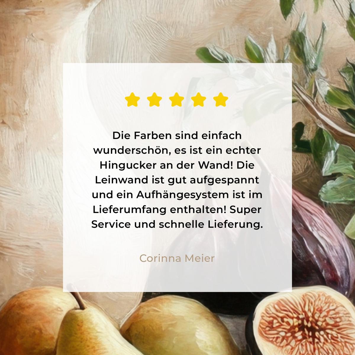 LEINWANDBILD Obst - Kräuter - Ländlich Room Decor 30x40 cm - Naturfarben, Textil (30/40cm) - MuchoWow
