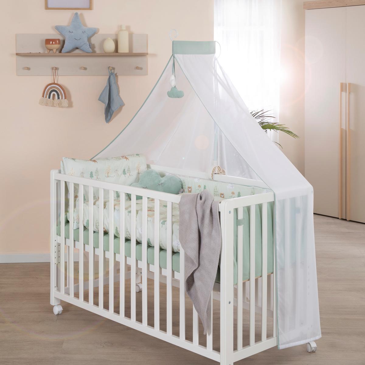 BABYBETT Woodland Buddies 5er-Set 60 x 120 cm - Weiß, Holzwerkstoff/Textil (60/120cm) - Roba