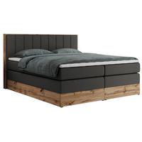 BOXSPRINGBETT BELLISSIMO KING 140/200 Dunkelgrau Kunstleder - H4 - Dunkelgrau, Holz/Textil (140/200cm) - MKS