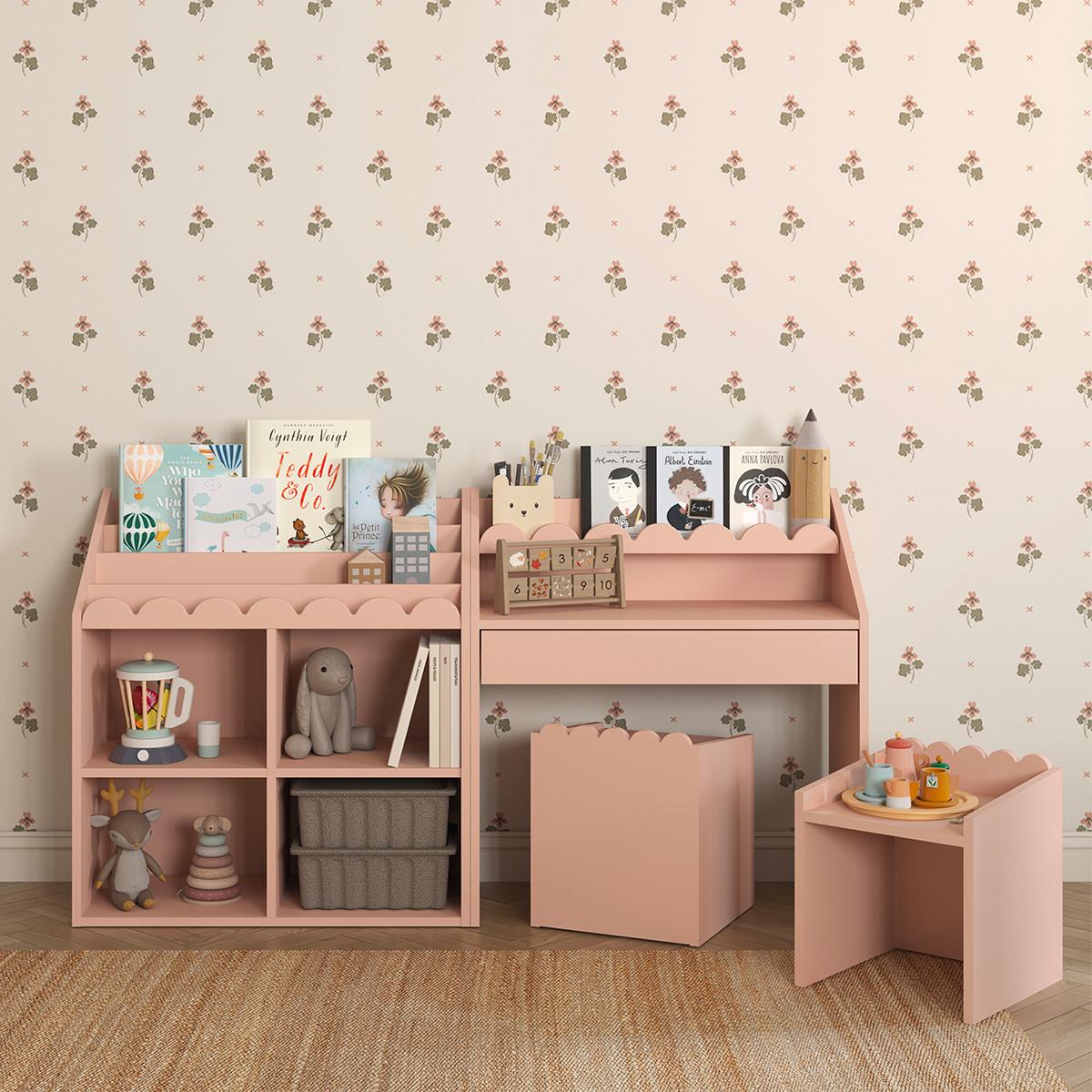 SCHREIBTISCH Book Nook Rosa - Pink, Holzwerkstoff (31/35.5/31cm) - Petits-meubles