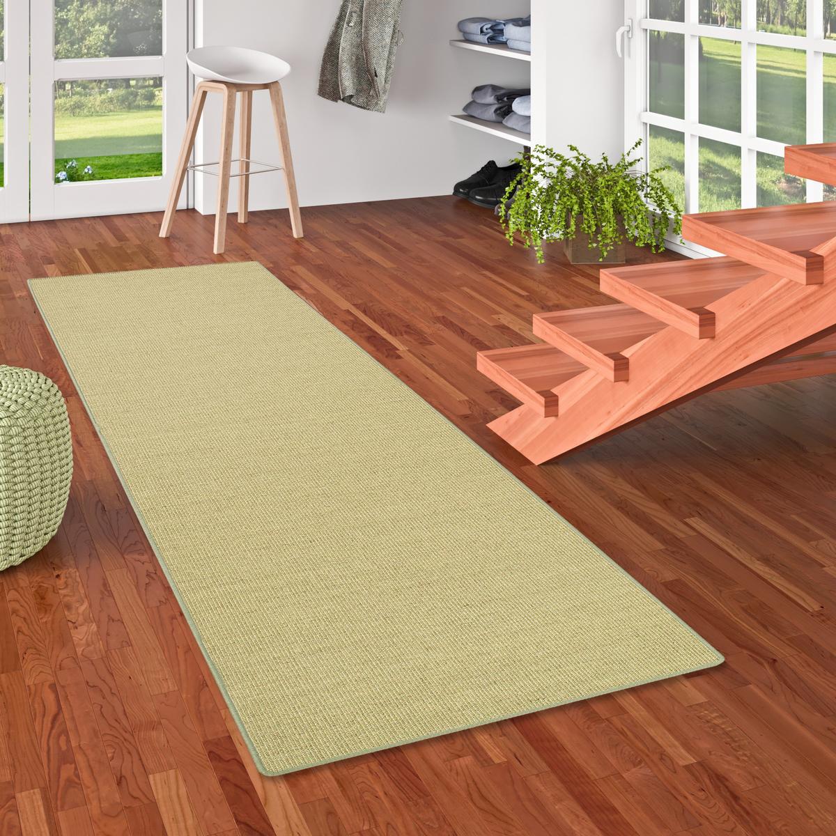 SISAL NATUR LÄUFER TEPPICH - Grün, Textil (80/400cm) - Snapstyle