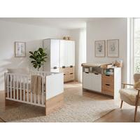 BABYZIMMER SET Maxim 3-tlg. - Weiß/Eiche Artisan, Holzwerkstoff (1/1/1cm) - arthur berndt