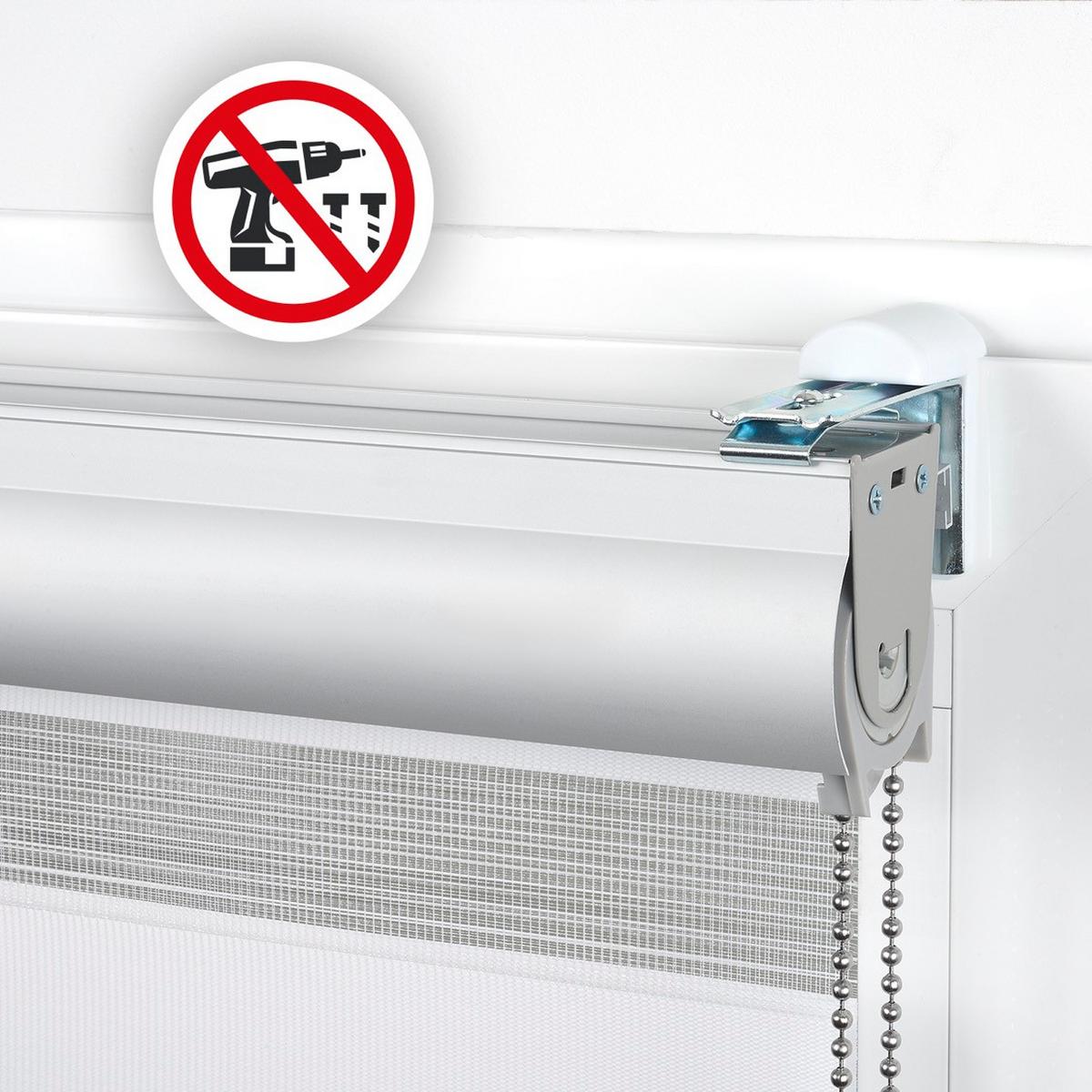 TAG-UND-NACHT-ROLLO Plus Easyfix Weiß 60x250 - Weiß, Kunststoff (60/250/1cm) - STORESDECO