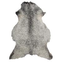 SCHAFFELL Gotland Naturgrau Lockig Unikat ca. 100 cm - Hellgrau, Fell (60/100cm) - Provellus