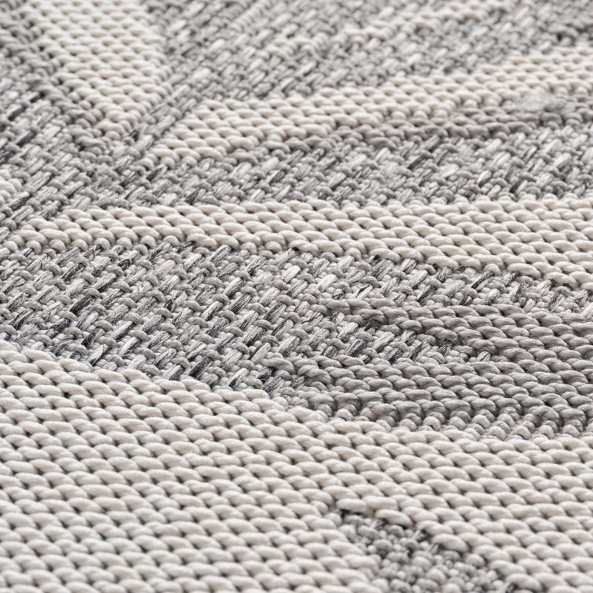 TEPPICH Outdoor VENTOUX in Grau, mit Tropen-Motiv, 280 x 370 cm - Grau, Textil (370/280cm) - KADIMA DESIGN