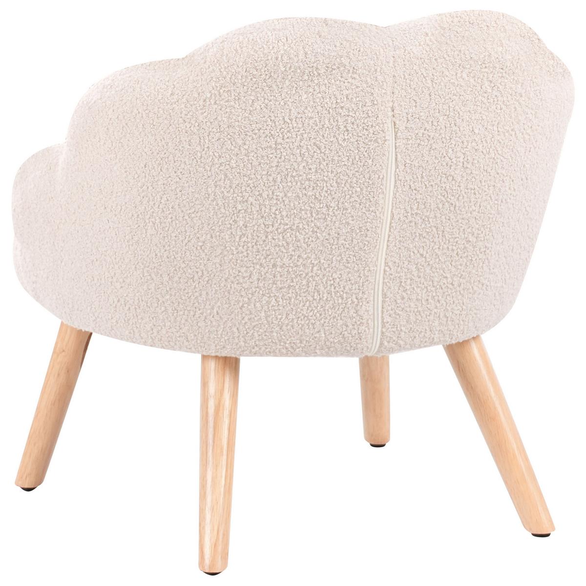 KINDERSESSEL Beige Miland - Beige/Braun, Textil (50/55/53cm) - Beliani