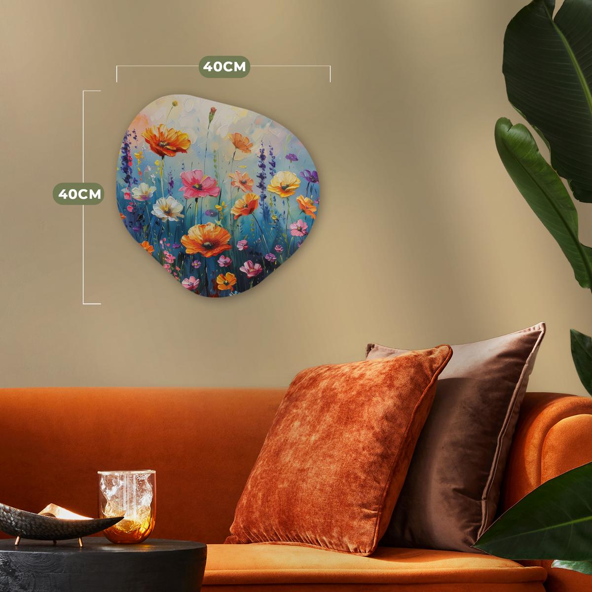 WANDBILD Blumen - Natur - Aquarell - Kunst Wanddeko 40x40 cm - Multicolor, Kunststoff (40/40cm) - MuchoWow