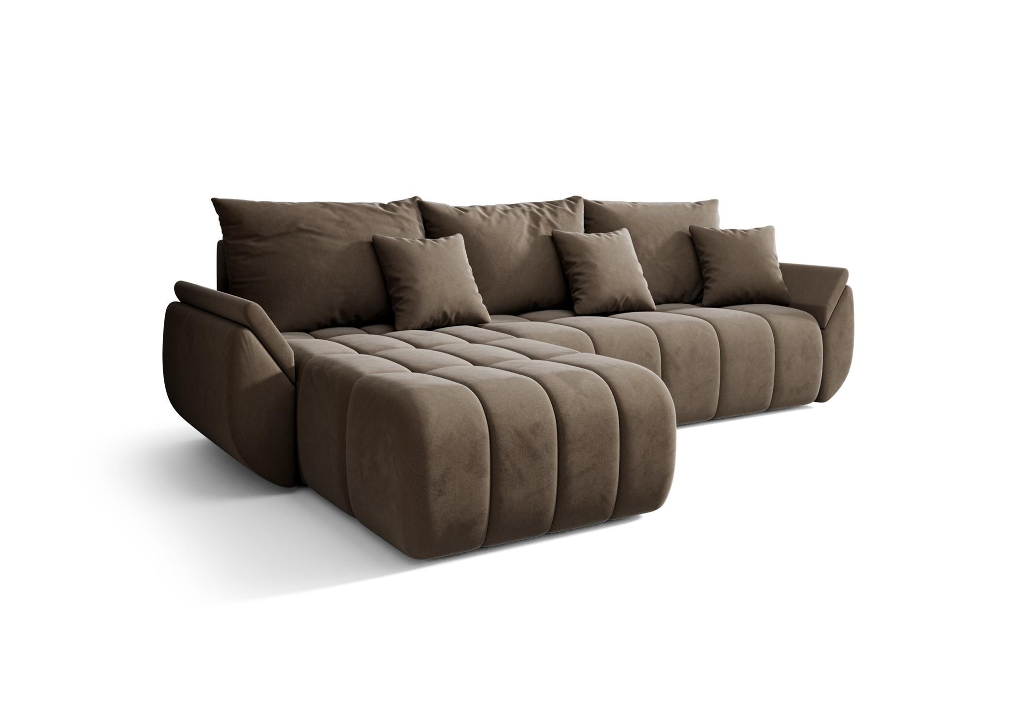 ECKSOFA Louise - Braun, Holzwerkstoff/Textil (185/280cm) - Fun Möbel
