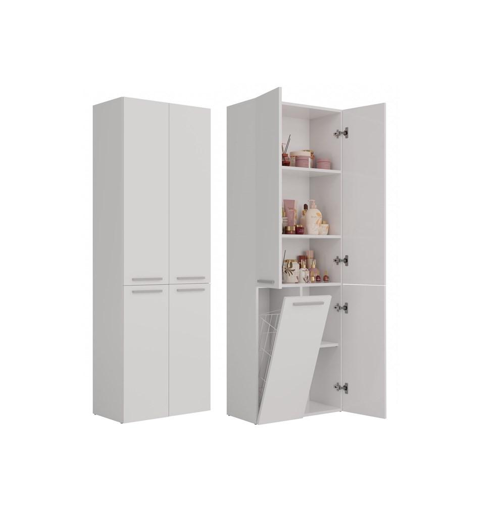BADEZIMMERSCHRANK Weiß 60/174/30 - Weiß, Holzwerkstoff (60/174/30cm) - RAUMHIRSCH FURNITURE