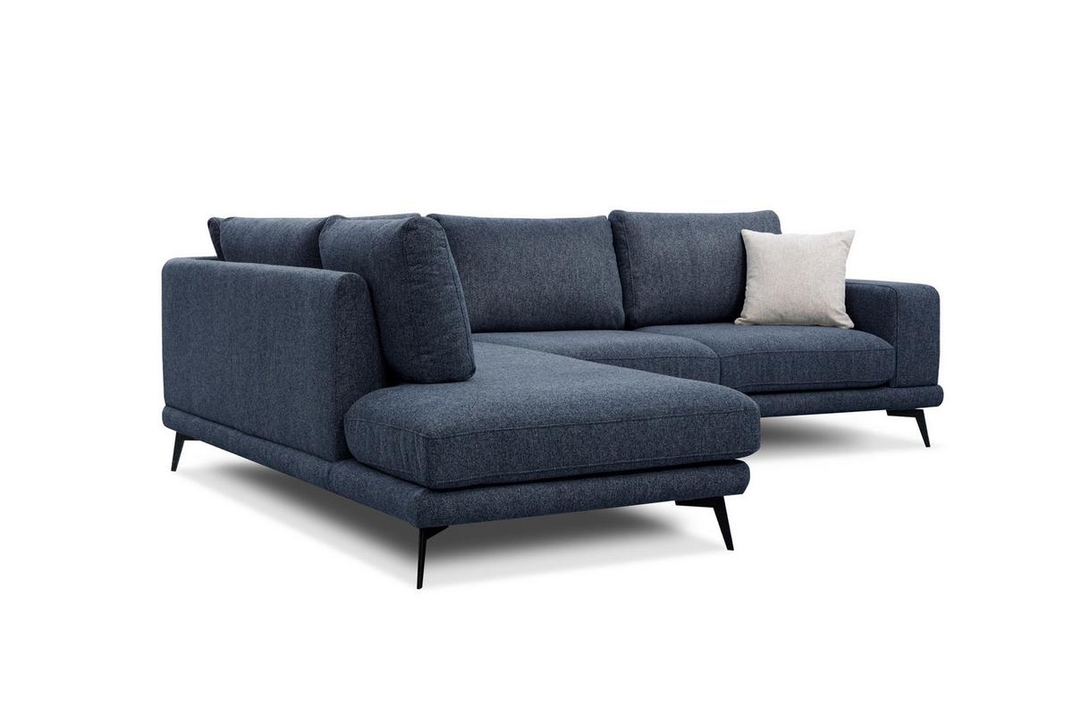 ECKSOFA MEDIOLANE 5-Sitzer, dunkelblau - Dunkelblau, Holzwerkstoff/Textil (219/282cm) - Wozimo