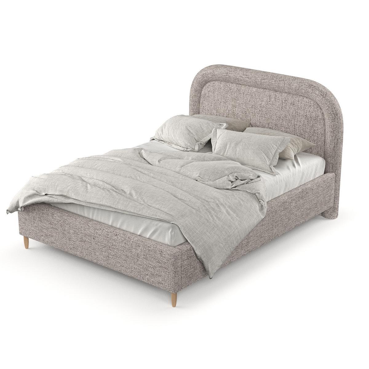 POLSTERBETT Zoya 120/200 cm Beige im Neve Stoff - Beige/Naturfarben, Holz/Holzwerkstoff (120/200cm) - AltaBeds