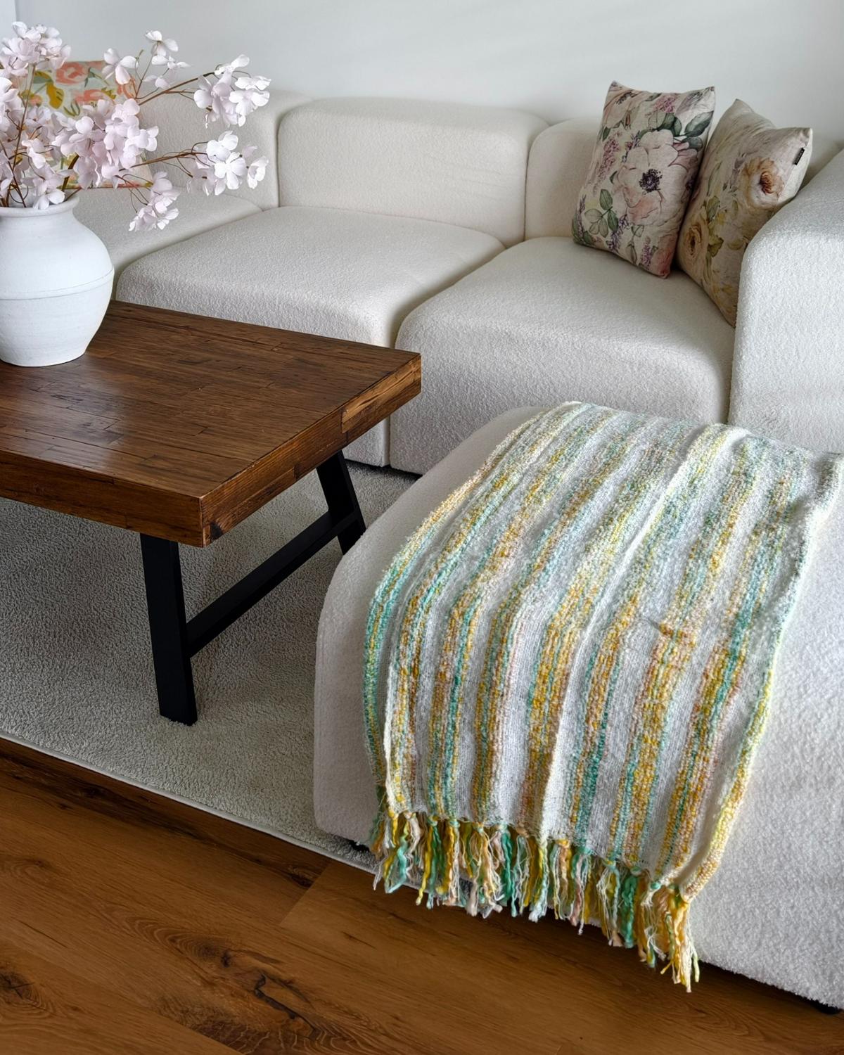 DECKE Mintgrün Nuwar 130/170 cm - Mintgrün, Textil (130/170cm) - Beliani