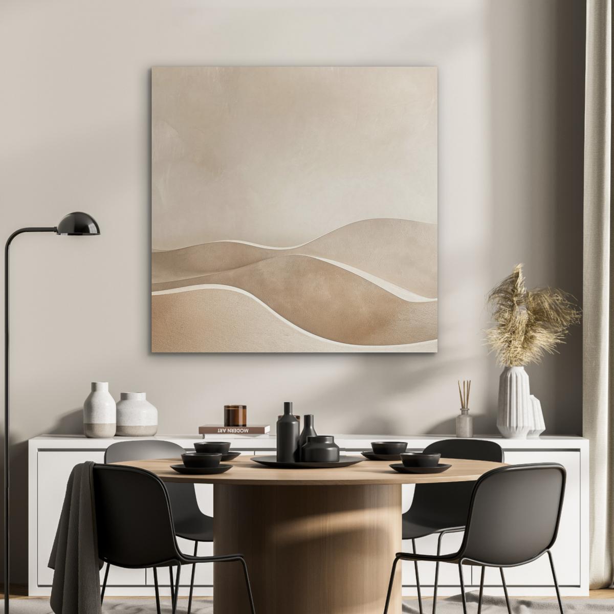 AKUSTIKBILD Beige - Natur - Abstrakt - Modern Akustikpaneele 90x90 cm - Beige, Kunststoff (90/90/0.9cm) - MuchoWow