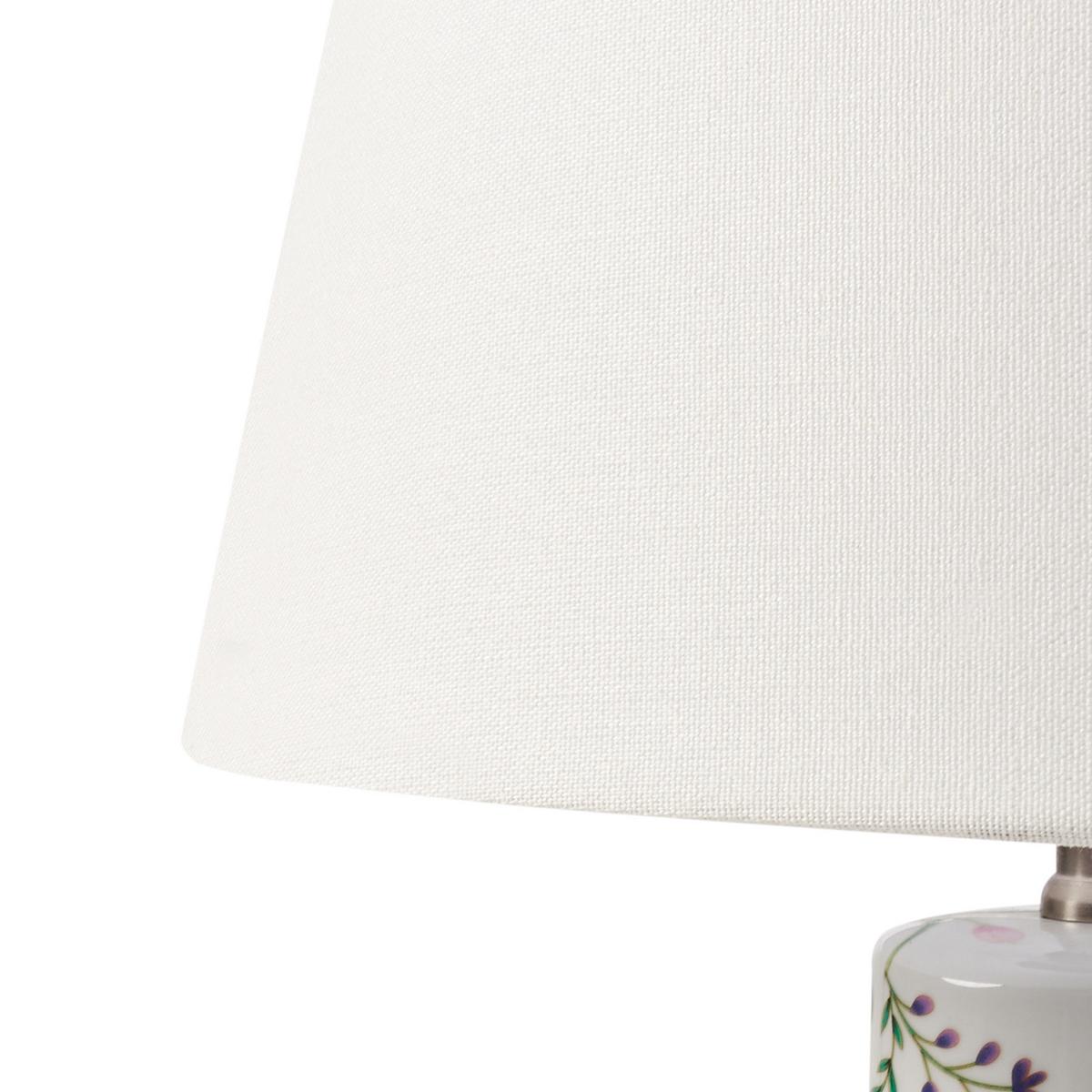TISCHLAMPE Porzellan Weiß Cavado - Blau/Gelb, Keramik (33/33/54cm) - Beliani
