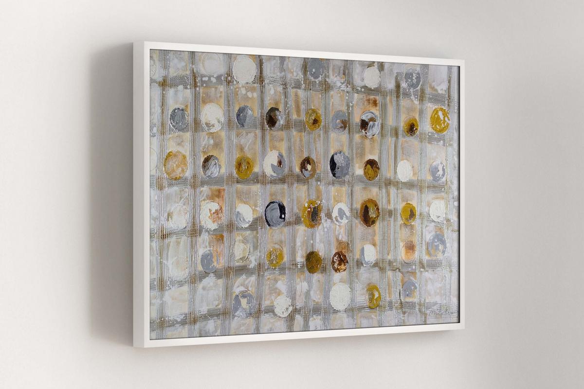 ÖLGEMÄLDE 120/80 cm - Silberfarben/Goldfarben, Holz/Textil (120/80cm) - KUNSTLOFT