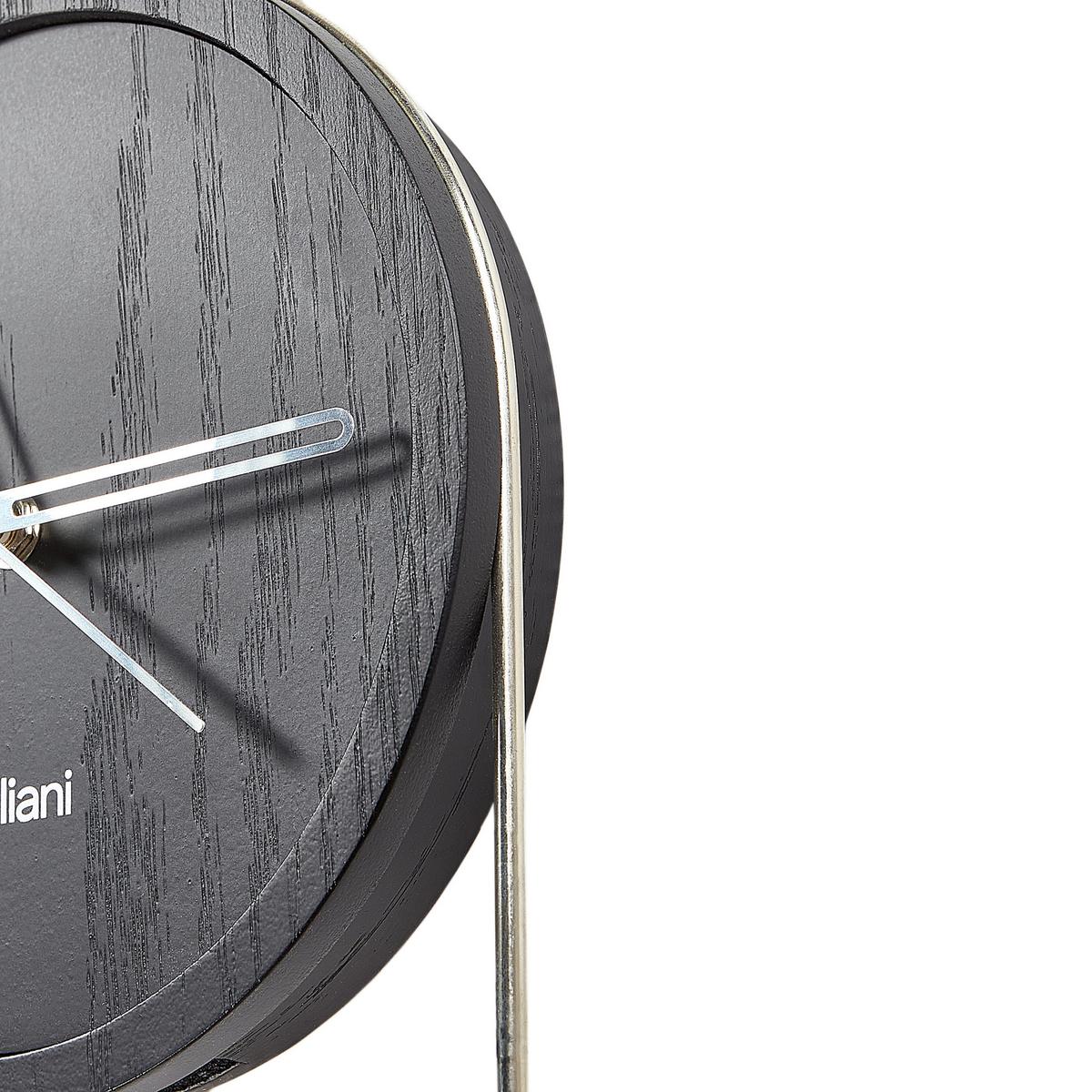 WANDUHR Schwarz/Silber Sierre - Silberfarben/Schwarz, Holzwerkstoff (20/45/3cm) - Beliani