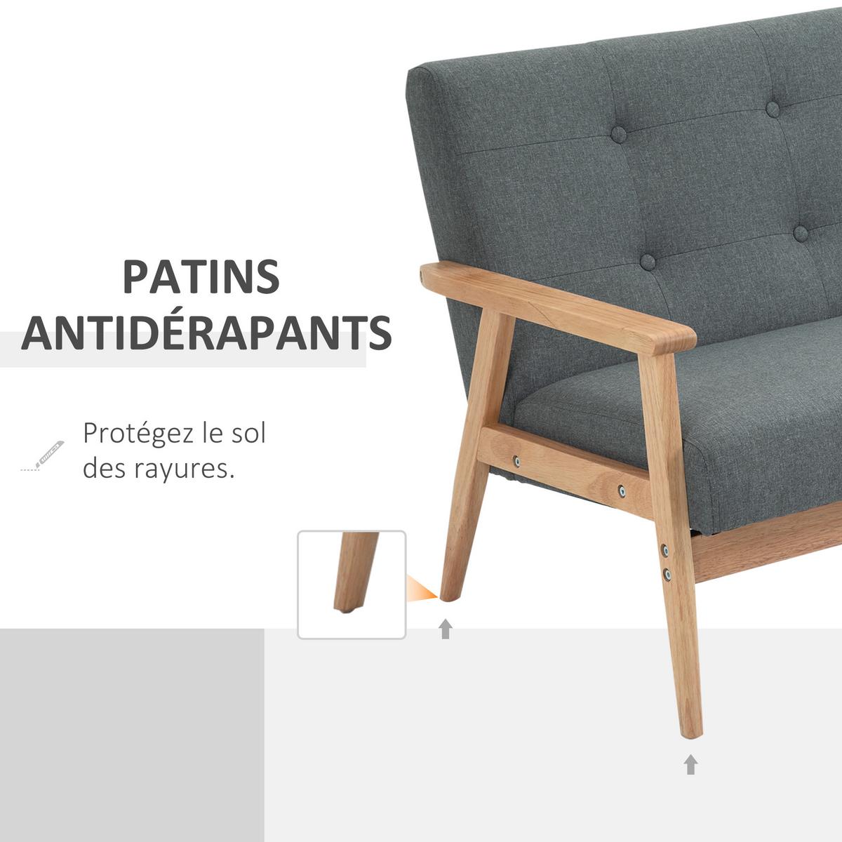 SOFA Vrythar 115/67/73cm - Dunkelgrau, Textil (67/73/115cm) - ZMH