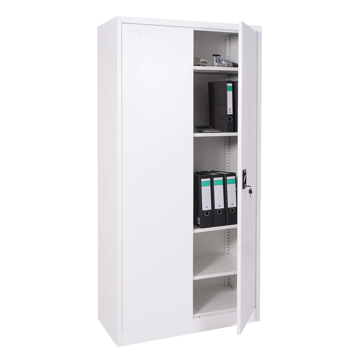 AKTENSCHRANK Weiß - Weiß, Metall (90/185/40cm) - MCW