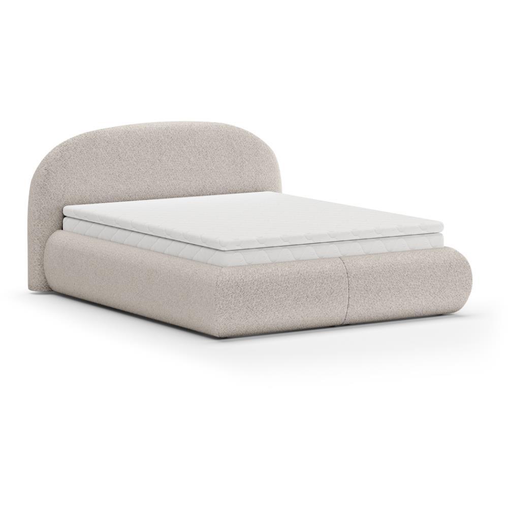 POLSTERBETT Motti mit Matratze und Topper, 180x200 cm, Beige - Beige, Textil (180/200cm) - Beautysofa