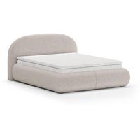 POLSTERBETT Motti mit Matratze und Topper, 180x200 cm, Beige - Beige, Textil (180/200cm) - Beautysofa