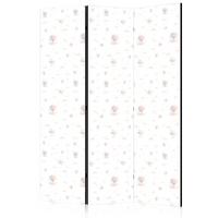 PARAVENT Einseitig Bedruckter 3-tlg 135x172 cm Luftballons Wolken - Weiß, Holz/Textil (135/172/3cm) - Muralo