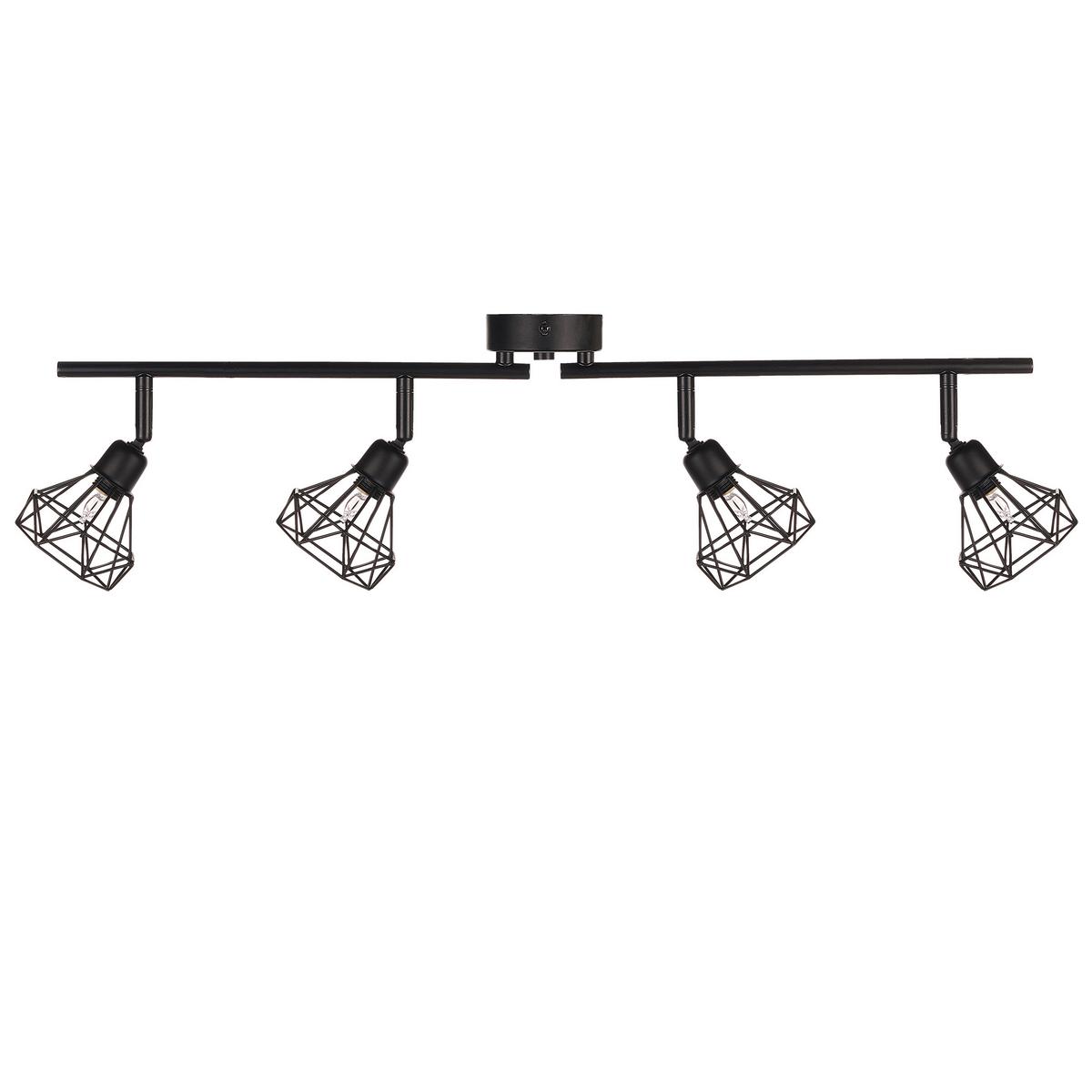 WANDLEUCHTE 2er-Set Erma 16/10/8 cm - Schwarz, Metall (66/18/10cm) - Beliani