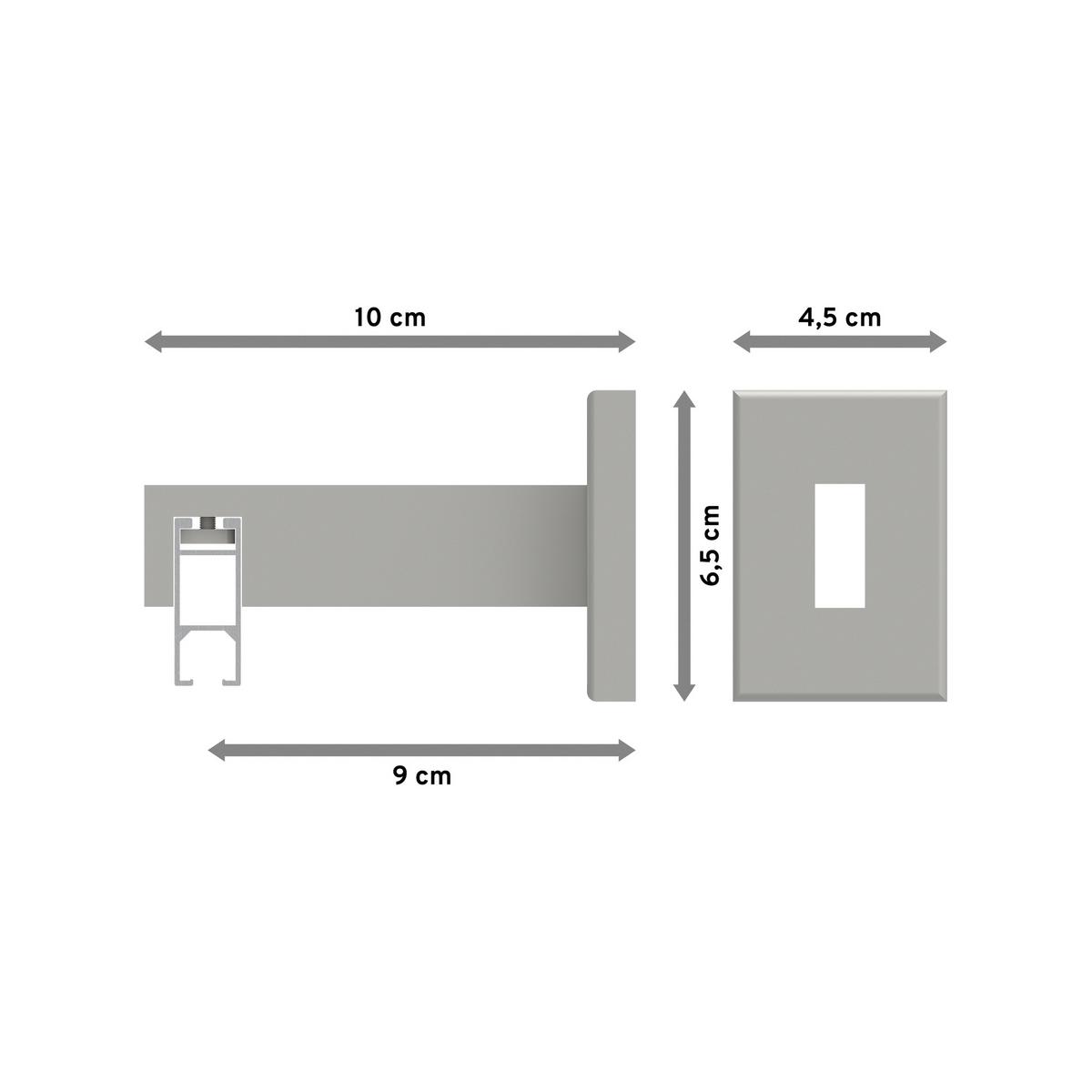 GARDINENSTANGE INNENLAUF Smartline Paxo 480 cm (geteilt in 3 x 160 cm), 1-läufig, 14x35 mm Weiß - Weiß, Metall (480cm) - INTERDECO