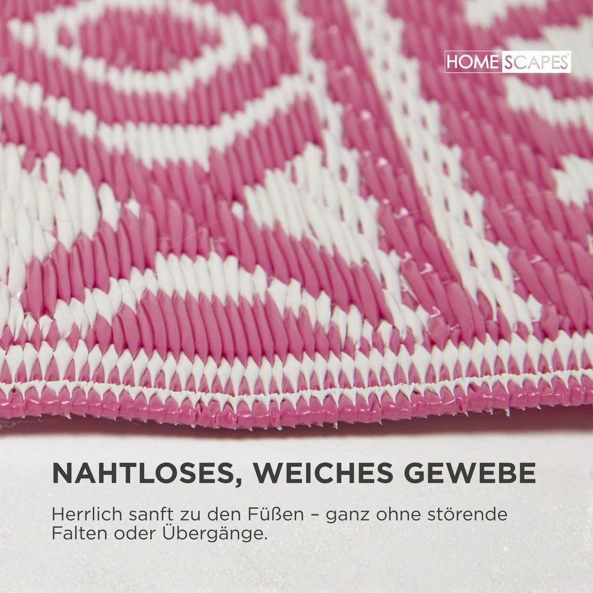 OUTDOORTEPPICH Tia, Ethno-Muster 120/180 cm - Pink, Kunststoff (120/180cm) - Homescapes