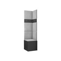 GARDEROBEN-SET Orion XXI - Hellgrau/Graphitfarben, Holzwerkstoff/Kunststoff (42/186/46cm) - MIRJAN24
