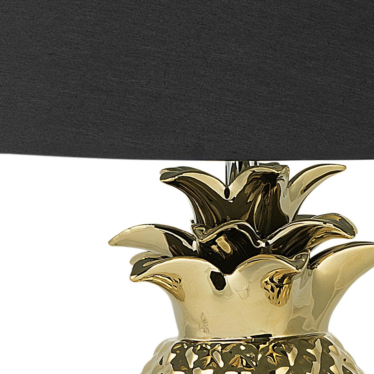 TISCHLAMPE Pineapple 32/32/52 cm - Goldfarben, Keramik (32/32/52cm) - Beliani