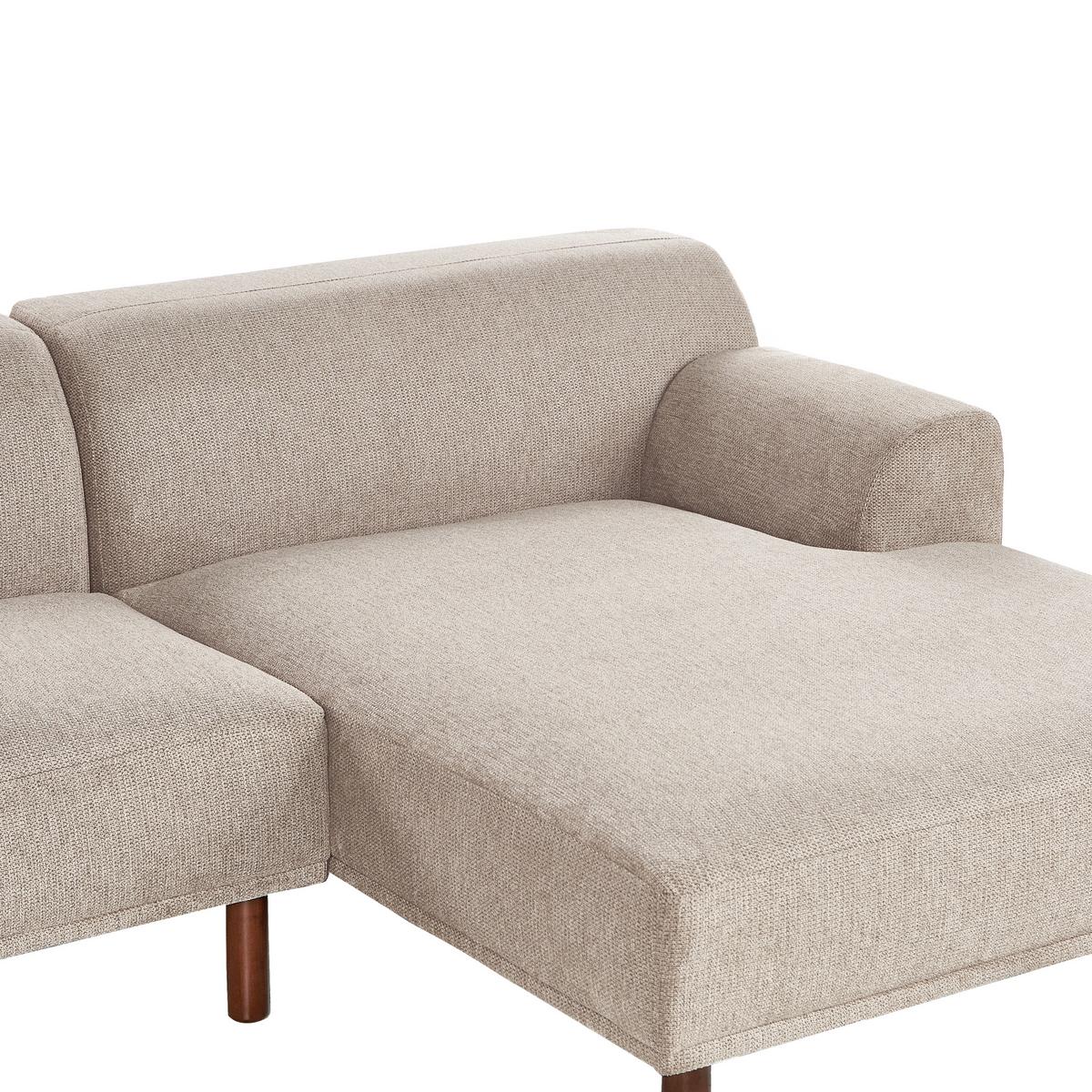 ECKSOFA 3-Sitzer Stoff Taupe linksseitig Holt - Taupe, Textil (241/159cm) - Beliani
