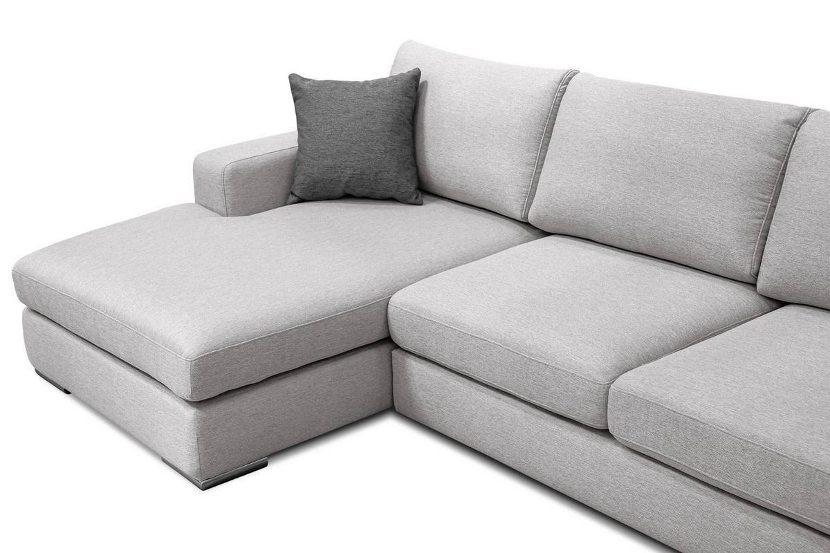 ECKSOFA OTTO 4-Sitzer, hellgrau - Hellgrau, Holzwerkstoff/Textil (159/279cm) - Wozimo